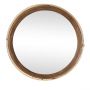 Large Round Orion Mirror with Dark Wood Frame | EX-DISPLAY