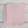 Linen Napkins Blush Pack of Four