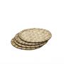 Set of Four Seagrass & Water Hyacinth Woven Coasters