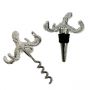 Octopus Bottle Stopper and Corkscrew Set