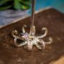 Silver Plated Octopus Taper Candle Holder - Tall