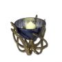 Mini Gold Octopus Stand With Decorative Foil Bowl Incl. Marbles & Candle