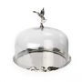 Olive Cake Stand with Glass Dome 