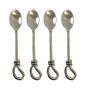 Set of Four Polished Knot Coffee Spoons 