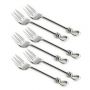 Set of 6 Polished Knot Fish Forks