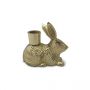 Bunny Rabbit Single Candle Holder - Shiny Gold Finish