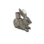 Bunny Rabbit Single Candle Holder - Silver Finish