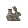 Bunny Rabbit Single Candle Holder - Silver Finish