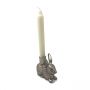 Bunny Rabbit Single Candle Holder - Silver Finish