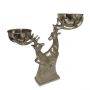 Loving Stags with Stainless Steel Bowls - Nickel finish