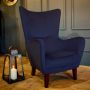 Romeo Velvet Navy Blue Chair 