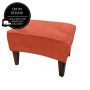 Romeo Velvet Coral Orange Footstool