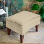 Romeo Velvet Cream Footstool