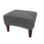 Romeo Velvet Dark Grey Footstool