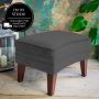 Romeo Velvet Dark Grey Footstool