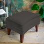 Romeo Velvet Dark Grey Footstool