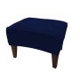 Romeo Velvet Navy Blue Footstool