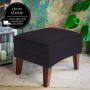 Romeo Velvet Navy Blue Footstool