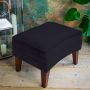 Romeo Velvet Navy Blue Footstool