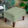 Romeo Velvet Sage Green Footstool 