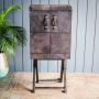 Large Panama Bar Cabinet - Dark Grey