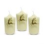 Set of Three Leaping Stag Candle Pins - Gold Finish