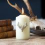 Set of Three Small Stag Antler Candle Pins