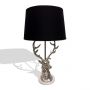 Stag Head Table Lamp with Black Shade 