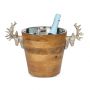 Huntsman Stag Head Wooden Wine Cooler