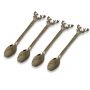 Set of Four Stag Head Coffee Spoons