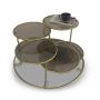Stepped Coffee Table with Smoked Glass