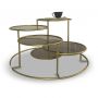 Stepped Coffee Table with Smoked Glass