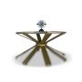 Patti Coffee Table with Amber Glass