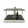 Antique Brass Square Frame Coffee Table