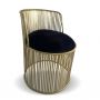 Kensington Wire Chair with Velvet Detail