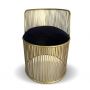 Kensington Wire Chair with Velvet Detail