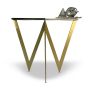 Two Tone Marble Top Console Table