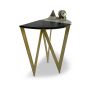 Two Tone Marble Top Console Table