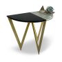 Two Tone Marble Top Console Table