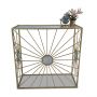 Shields Sunburst Design Console Table with Glass Details