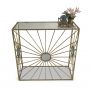 Shields Sunburst Design Console Table with Glass Details