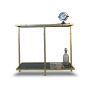 Baker Brass and Glass Console Table
