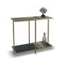 Baker Brass and Glass Console Table
