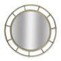 Leyton Wheel Mirror - Antique Brass Finish