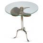 Propeller Antique Brass & Nickel Side Table 