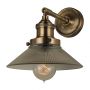 Antique Brass Straight Fitment with Small Ribbed Triangular Shade | PRE-ORDER - DUE EARLY SEPTEMBER