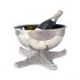 Stainless Steel Punch Bowl on Starfish Stand