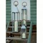 Stainless Steel Large Tall Venetian Lantern with Wooden Handle 