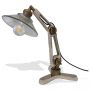 Desk Lamp with Nickel and Antique Brass Finish