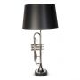 Armstrong Trumpet Lamp with Black Shade 